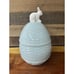 Arlington Design Light Blue Easter Egg Bunny Rabbit Cookie Jar 13” Tall