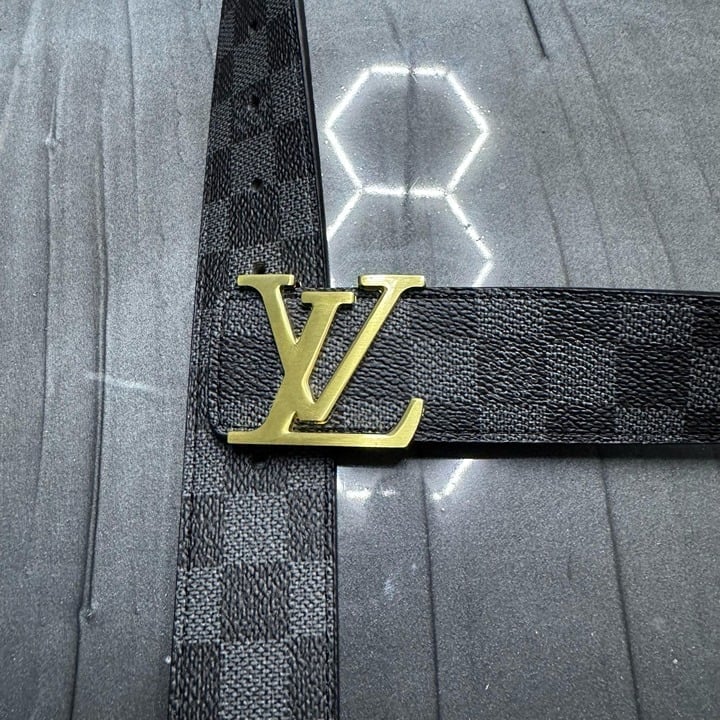 Louis Vuitton black belts for men