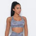 Bombshell sportswear rockstar Sports Bra silver camo camouflage size medium