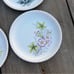 Vintage Westmoreland Hand Painted Floral Hobnail Milk Glass Decorative Plates