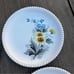 Vintage Westmoreland Hand Painted Floral Hobnail Milk Glass Decorative Plates