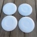 Vintage Westmoreland Hand Painted Floral Hobnail Milk Glass Decorative Plates