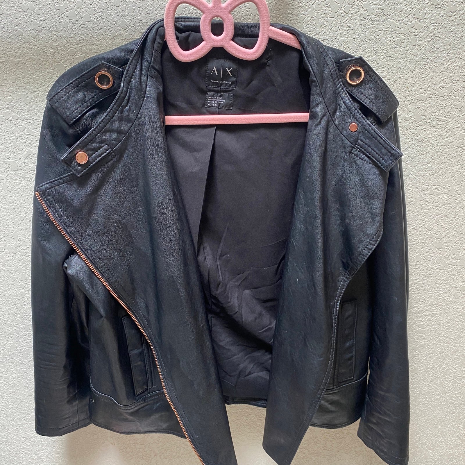 Armani exchange faux leather women’s jacket XL