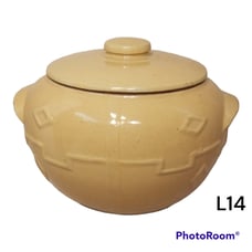 Bean Pot Vintage Glazed Pottery Stoneware USA