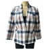 Veronica Beard Blazer Jacket Schoolboy Blue Pink Plaid Stand Collar Dickey Sz 2