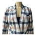 Veronica Beard Blazer Jacket Schoolboy Blue Pink Plaid Stand Collar Dickey Sz 2
