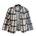 Veronica Beard Blazer Jacket Schoolboy Blue Pink Plaid Stand Collar Dickey Sz 2