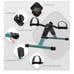 Under the desk Portable Black and Green Pedal leg Exerciser