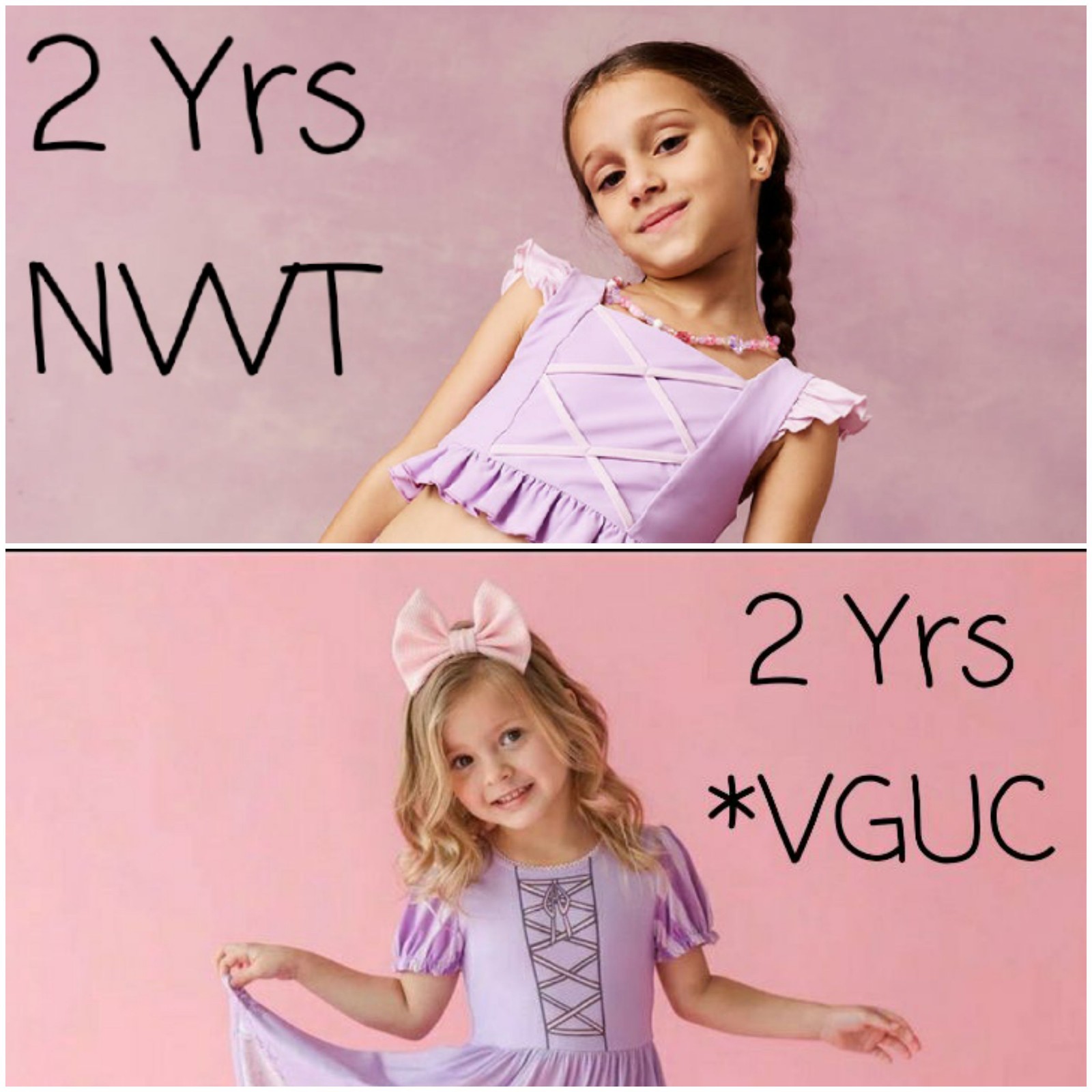 Posh Peanut × Rapunzel Bundle - Twirl Dress VGUC - 2 pc Swimsuit NWT/NIB - 2T