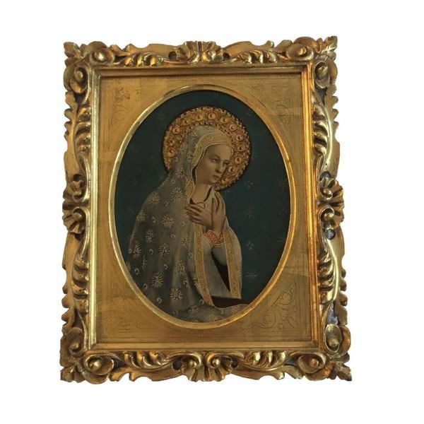 Vintage Madonna Of The Peace In Spandrel Gild Frame From Florence Italy