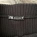 ZARA 2 Piece Outfits Tie Crop Top and Bodycon Midi Skirt Set, Black, Size S