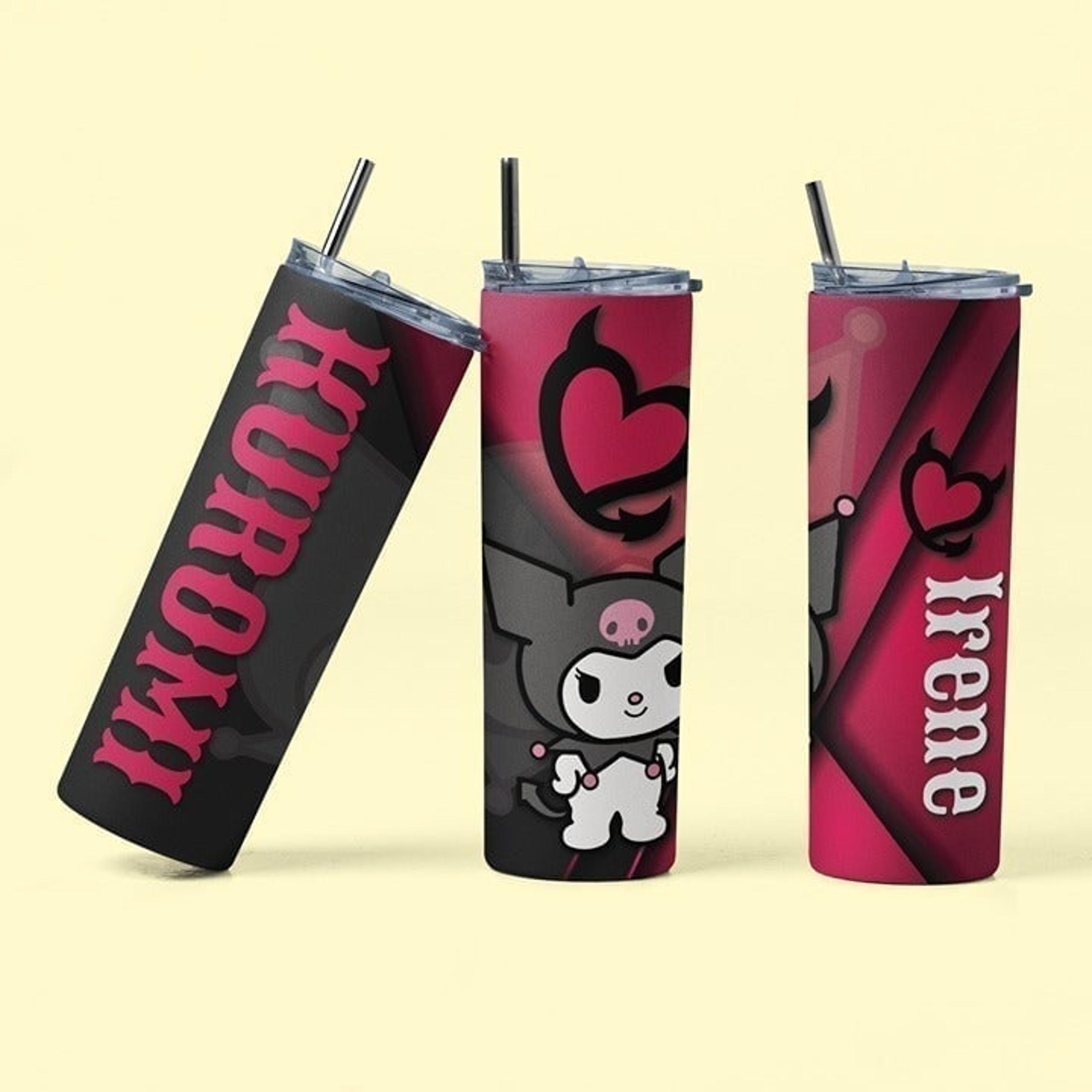 Personalized Kuromi Hello Kitty 20 Oz. Stainless Steel Tumbler - Free Shipping!