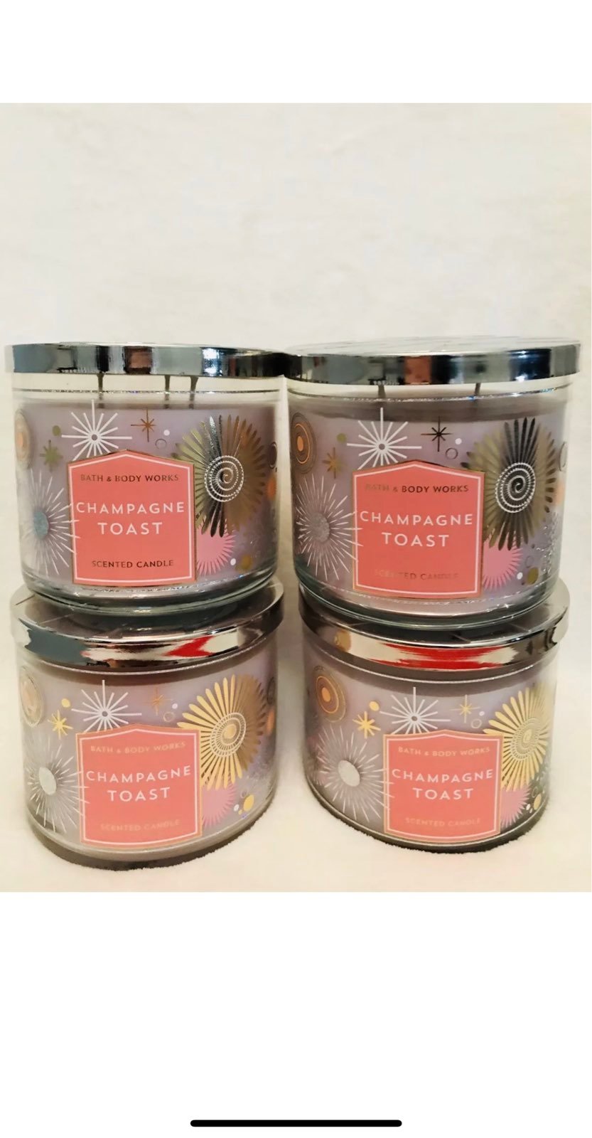 4 BBW Champagne toast Large Candle 3 wic