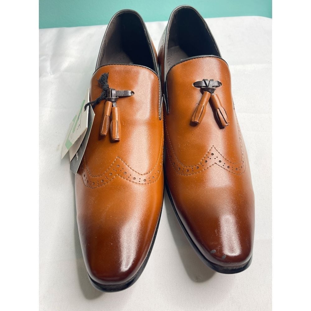 Livorno Tan Leather Tassel Loafers - Elegant Men's Dress Shoes