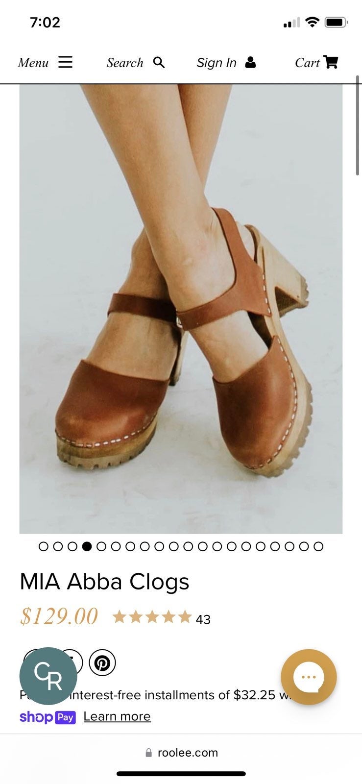 Mia Abba Swedish Leather Clogs