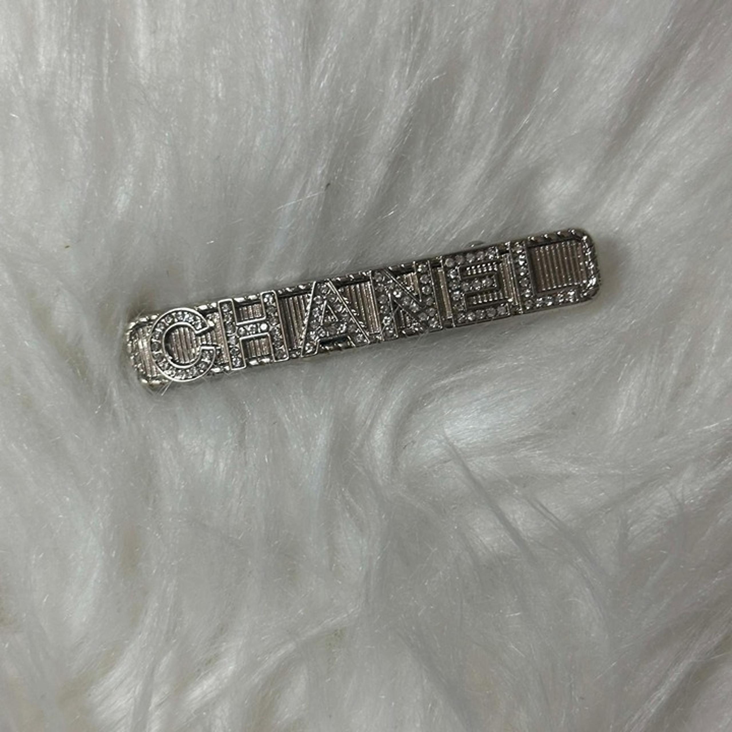 Chanel Vintage Rhinestone Hair Pins 1 pcs + Chanel drawstring bag + Chanel charm