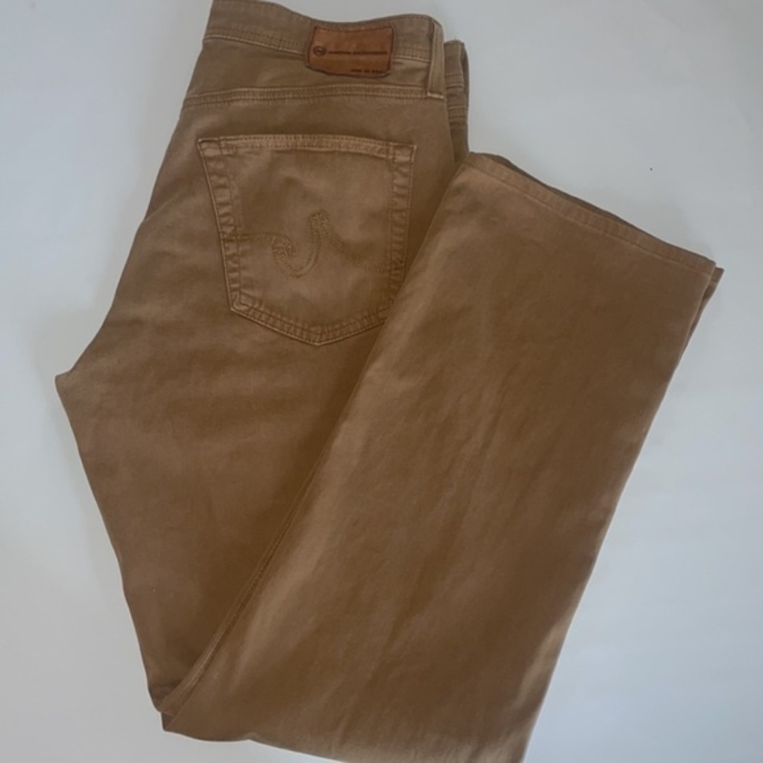 Adriano Goldschmied ( the protégé) straight leg dark khaki pants 34x34