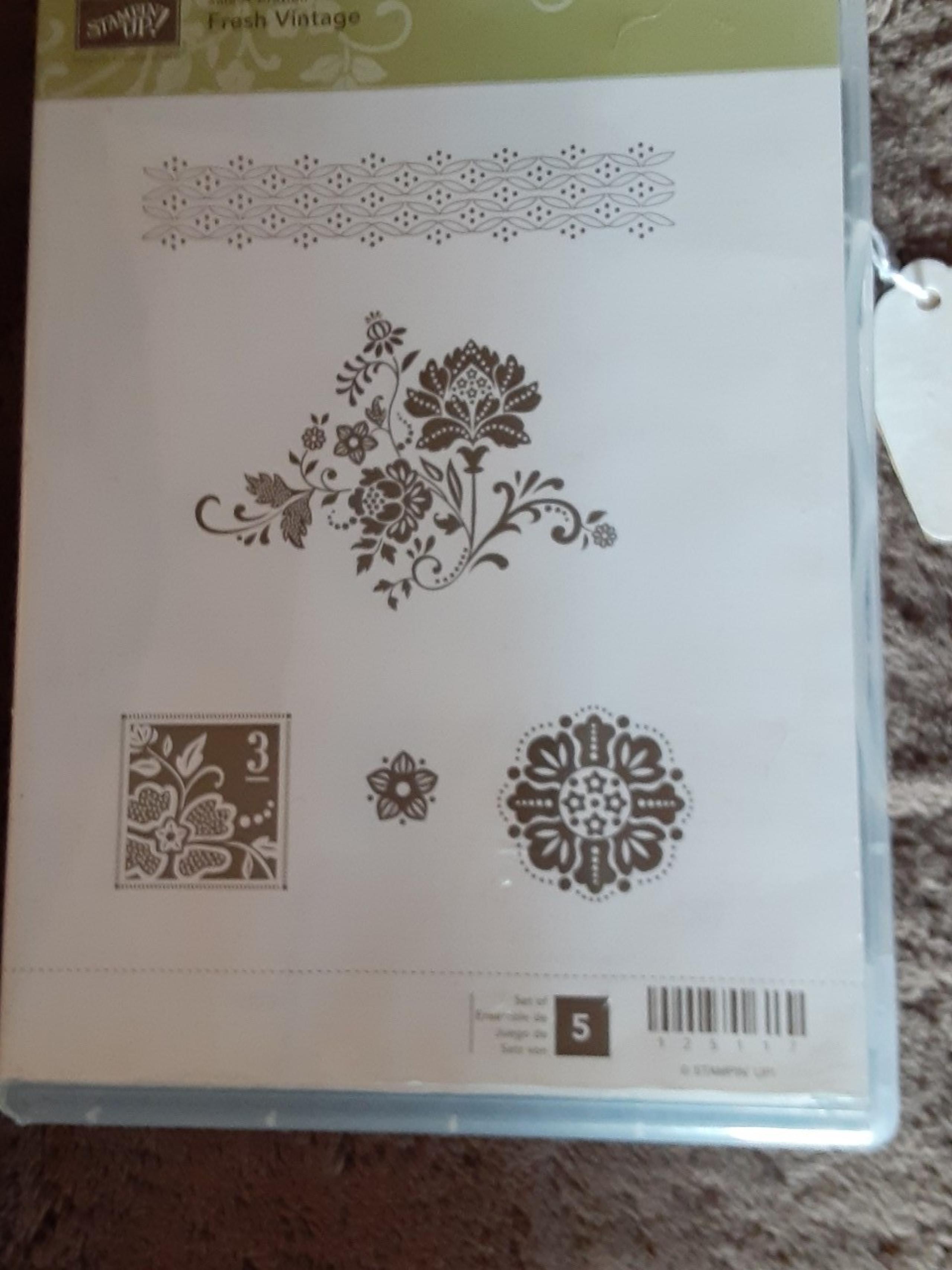 Stampin Up Fresh vintage set of 5 stamps