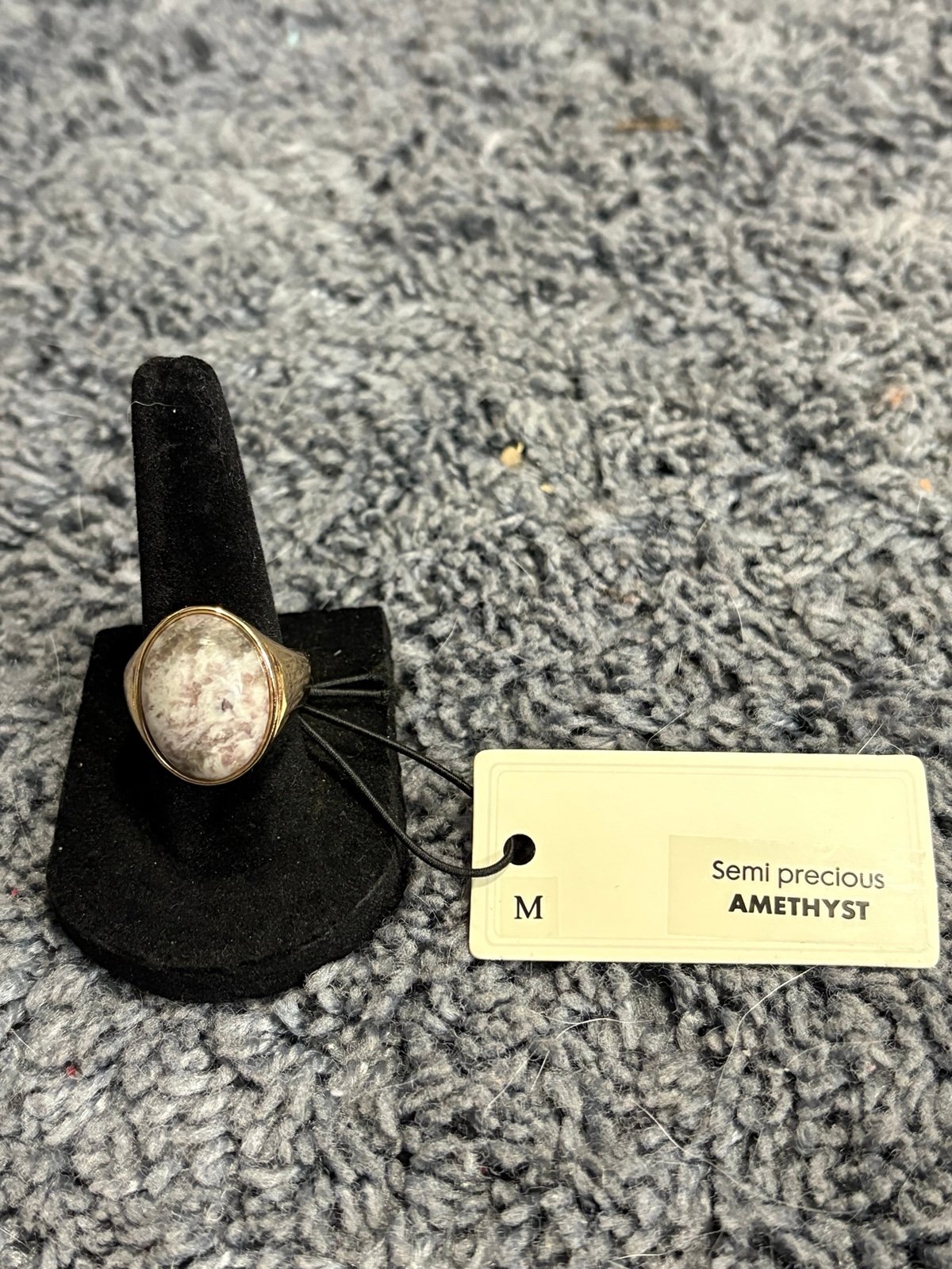 NWT semi precious amethyst size 7 ring