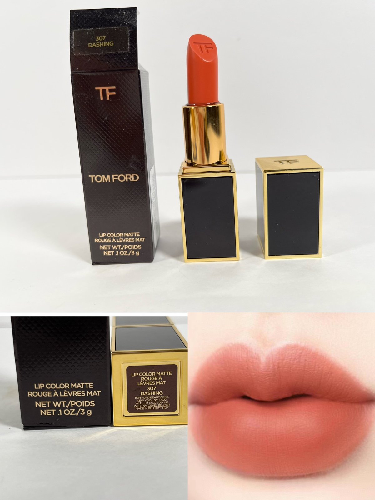 Tom Ford Lip Color 307 DASHING Lipstick Full Size 0.10 oz NIB