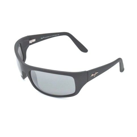 Maui Jim PEAHI MJ202-2M Black Matte Rubber/ Natural Grey Polarized