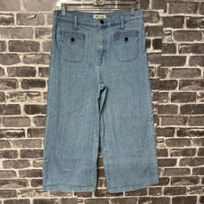Madewell wide leg crop jeans light wash 29