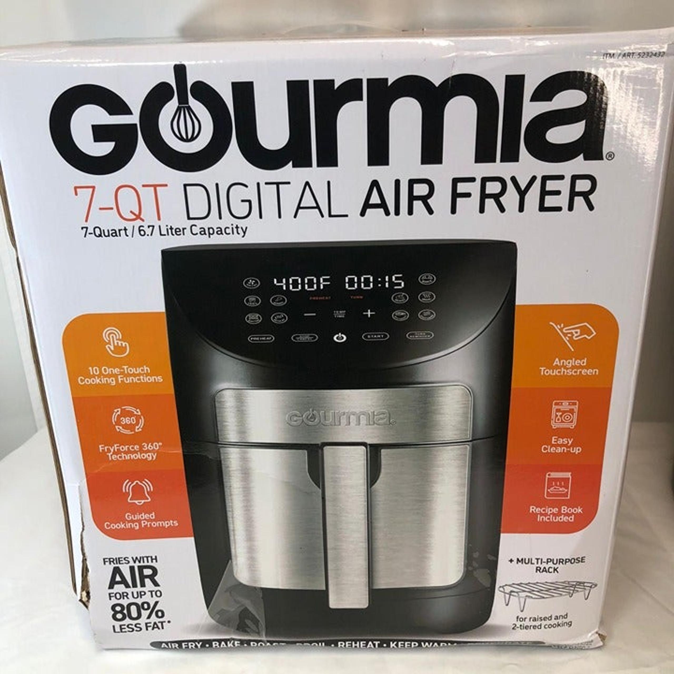 As is Gourmia 7 Quart Digital Air Fryer With Auto Shut-off