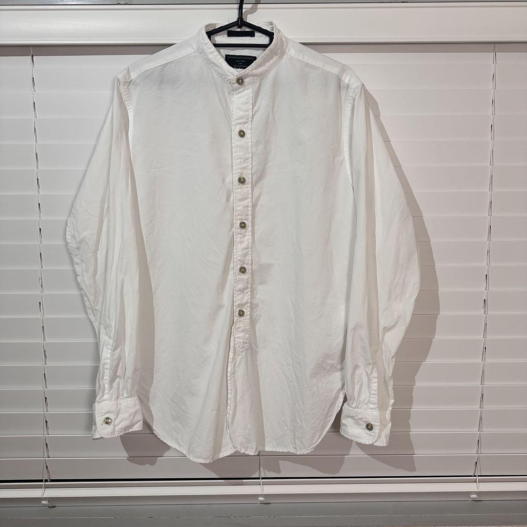 ENGINEERED GARMENTS White Band Collar Shirt Size S