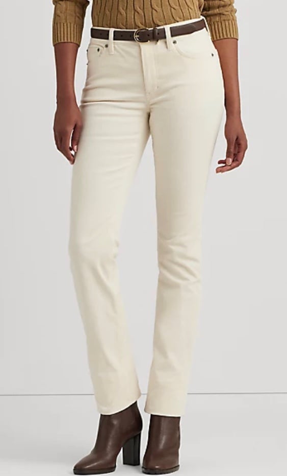 Ralph Lauren Stretch Corduroy Mid-Rise Straight Pant
