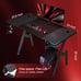 55 Inch Gaming Desk Gamer Gaming Table Computer Desk Ergonomic