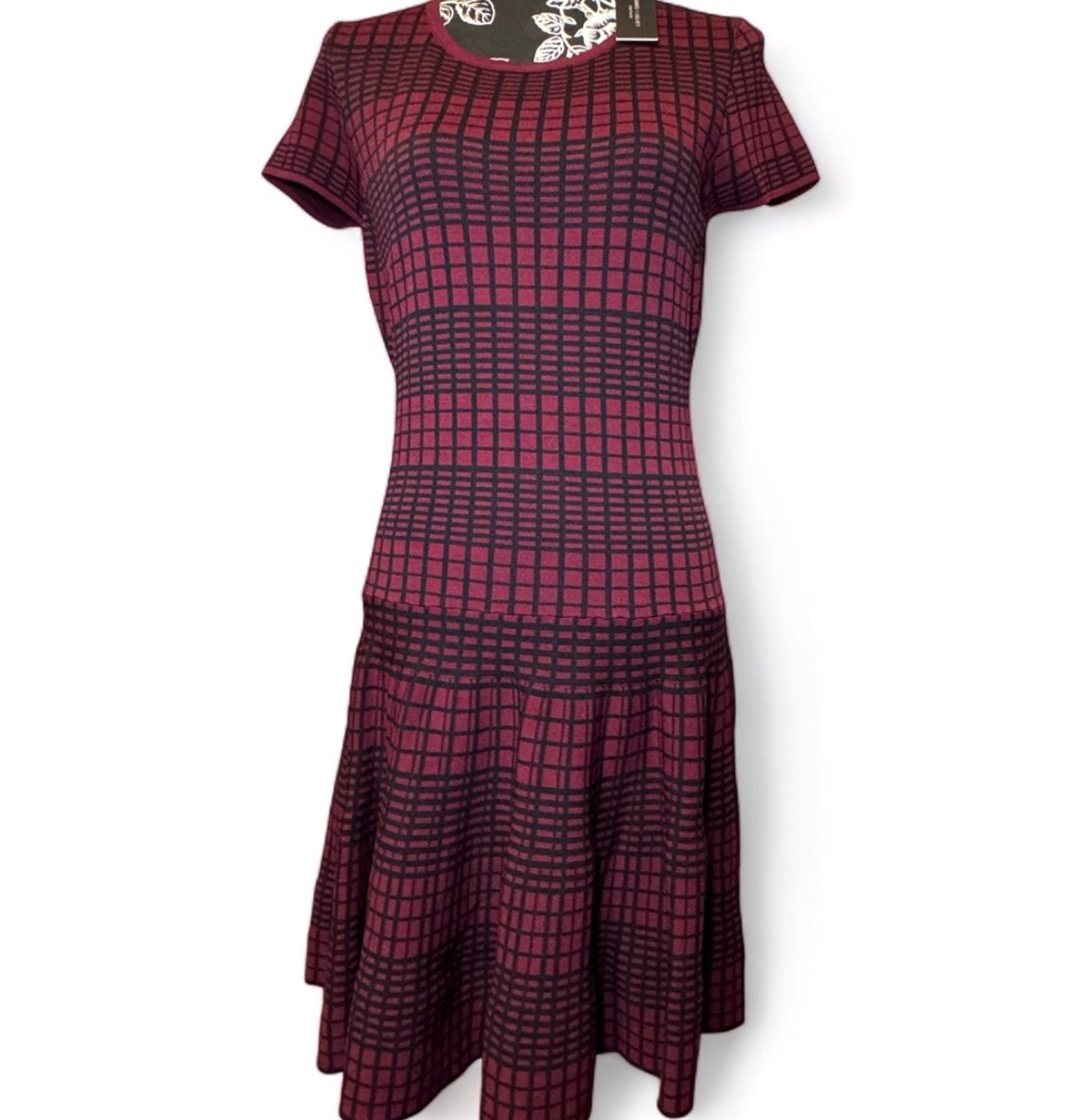 NWT-Romeo&Juliet Couture-Oxblood/Black Knee Length Sweater Dress-Women’s LG