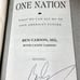 SIGNED One Nation by Ben Carson HBDJ NEW