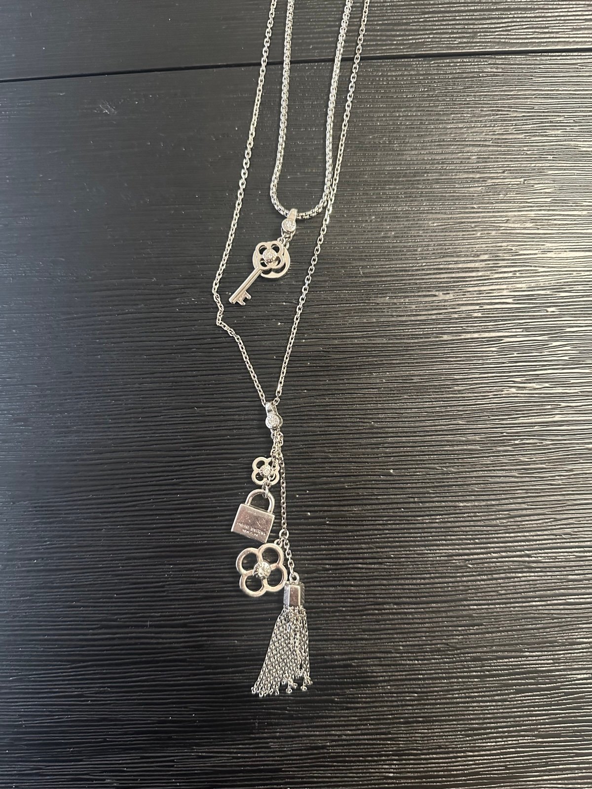 Henri Bendel Silver Charm Necklace