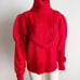 Oscar De La Renta Red Vintage Turtleneck Textured Wool Sweater