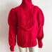 Oscar De La Renta Red Vintage Turtleneck Textured Wool Sweater