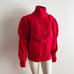 Oscar De La Renta Red Vintage Turtleneck Textured Wool Sweater