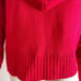 Oscar De La Renta Red Vintage Turtleneck Textured Wool Sweater