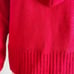 Oscar De La Renta Red Vintage Turtleneck Textured Wool Sweater