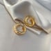 18K Gold Twisted Hoop Earrings ,Gold Hoop Earring, 8mm Gold Hoops, Chunky Hoops