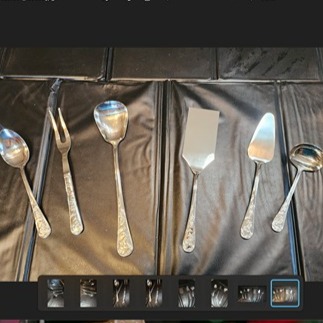 Reed & Barton Queens Garden 18/10 Stainless Flatware Hostess Holiday Oversized S