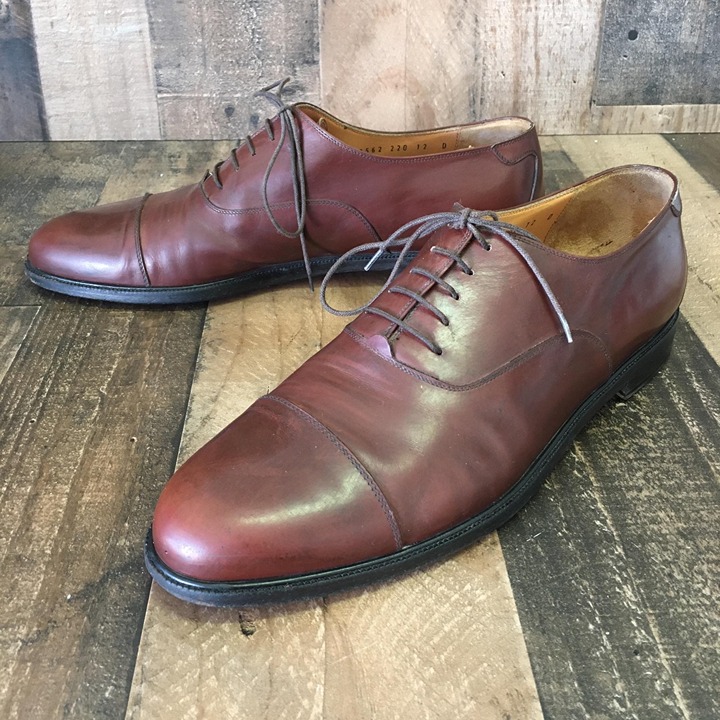 Salvatore Ferragamo Italy Oxford Cap Toe Dress Shoes Mens 12 D