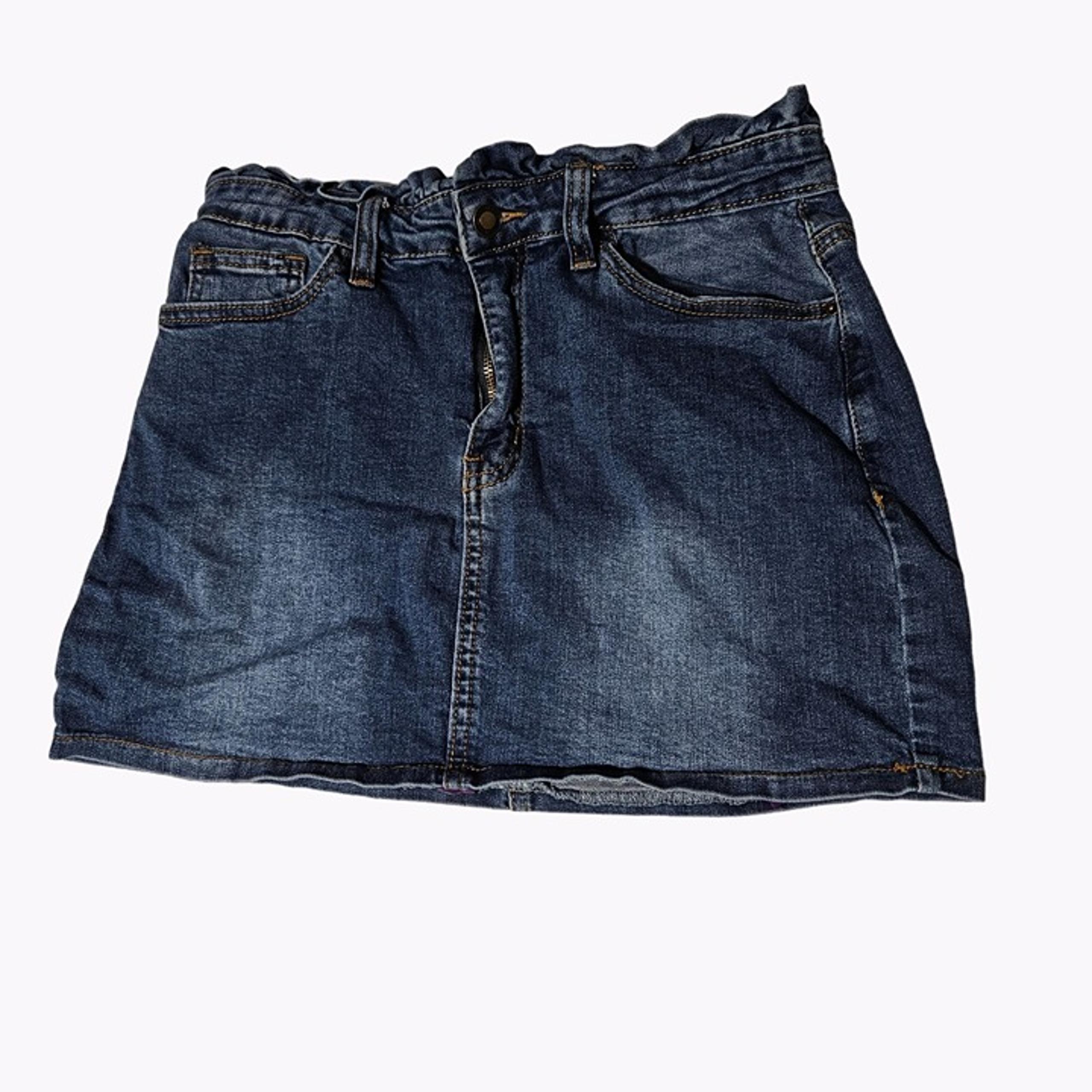 Angel Kiss Jean Skirt Womens Medium Mini Dark Wash Denim