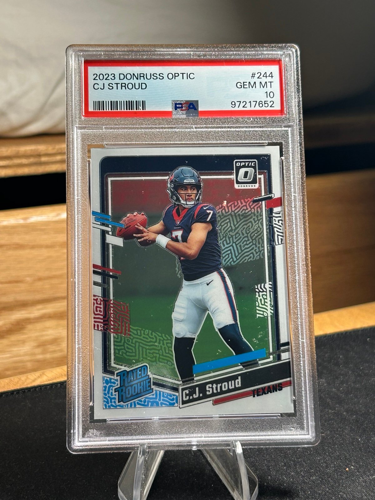 2023 Optic CJ Stroud Rated Rookie Card #244 - PSA 10 Gem Mint -TEXANS