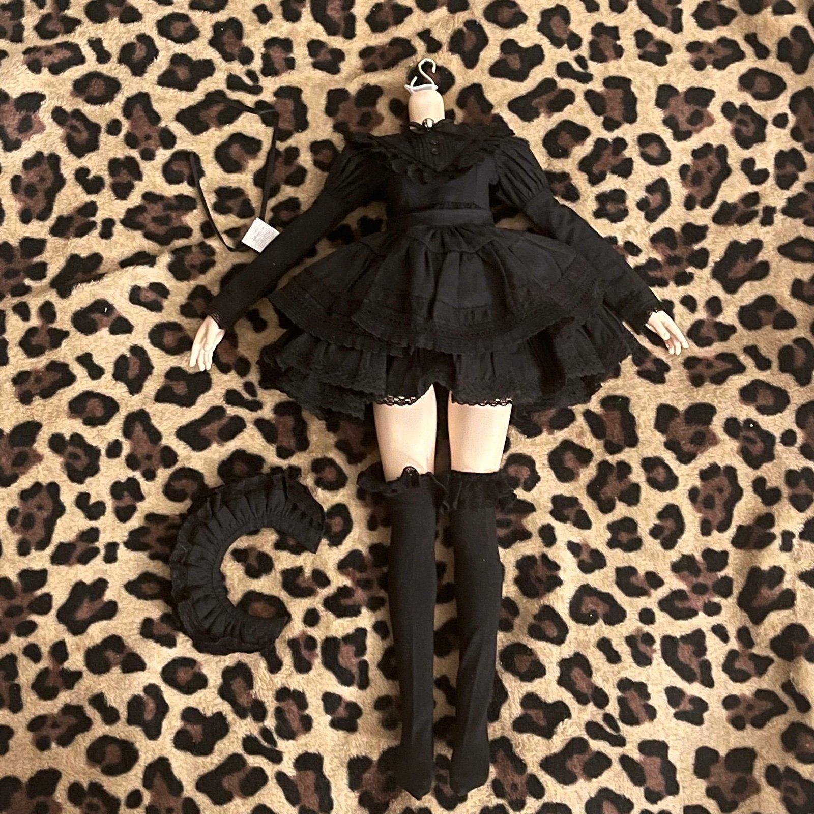 Msd Sized BJD Maid Set - All-black Short Dress Ver.