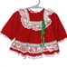 Vintage 80s Bryan Baby Girl Calico Ruffle Christmas Prairie Dress Size 6-9M