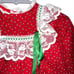 Vintage 80s Bryan Baby Girl Calico Ruffle Christmas Prairie Dress Size 6-9M