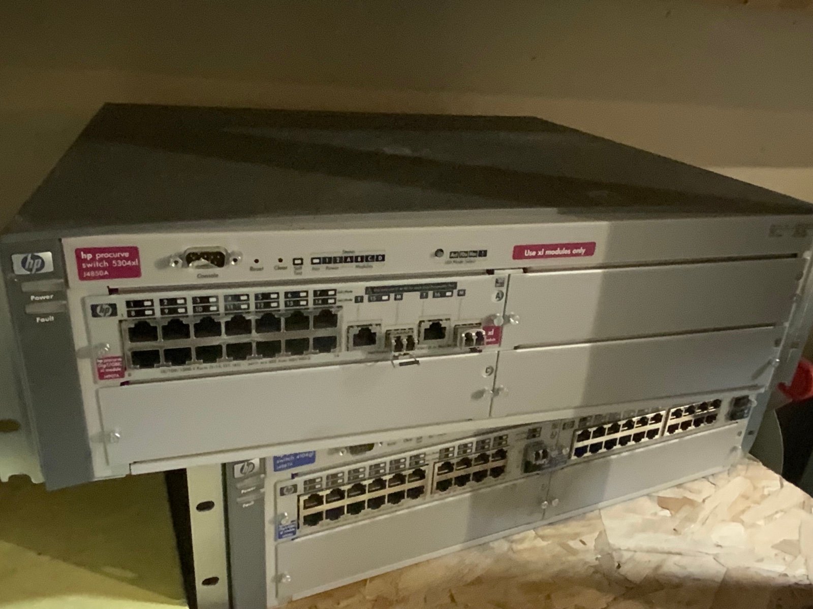 Network switch type system 530 4xl hp blade switch server