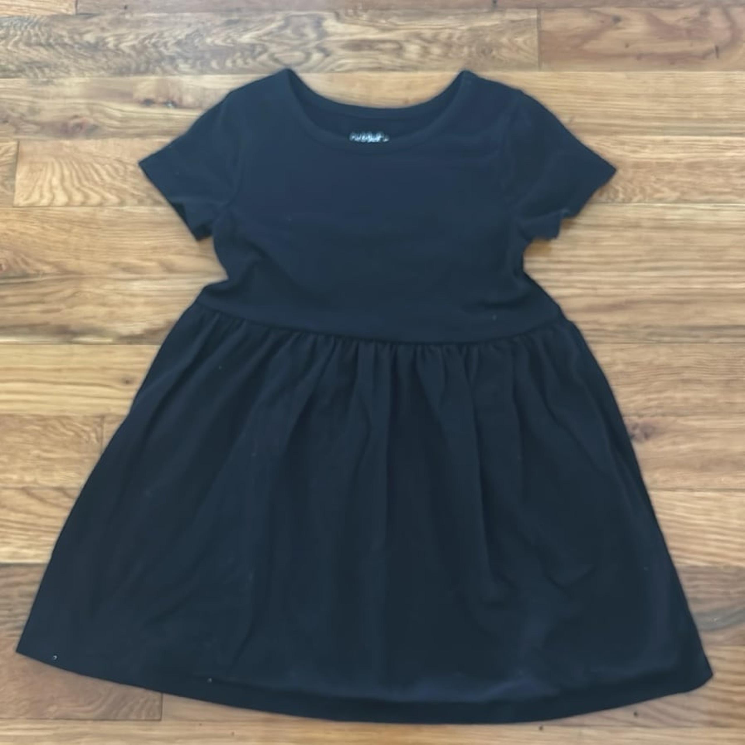 Black Casual Short Sleeve Dress 4T
