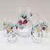 Princess House Vintage Orchard Medley Glass 64 oz Pitcher 4 Tumblers 14 oz