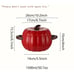 Dutch Oven Pot with Lid Pumpkin Pottery Dessert Saucepan Mini Baking Bowl Red